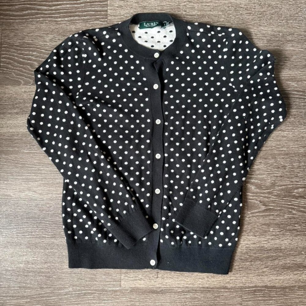 Ralph Lauren Polka Dot Cardigan - Picture 2 of 5